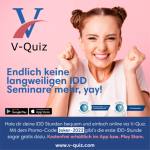 Gratis IDD Stunden und gutberaten mit V-Quiz